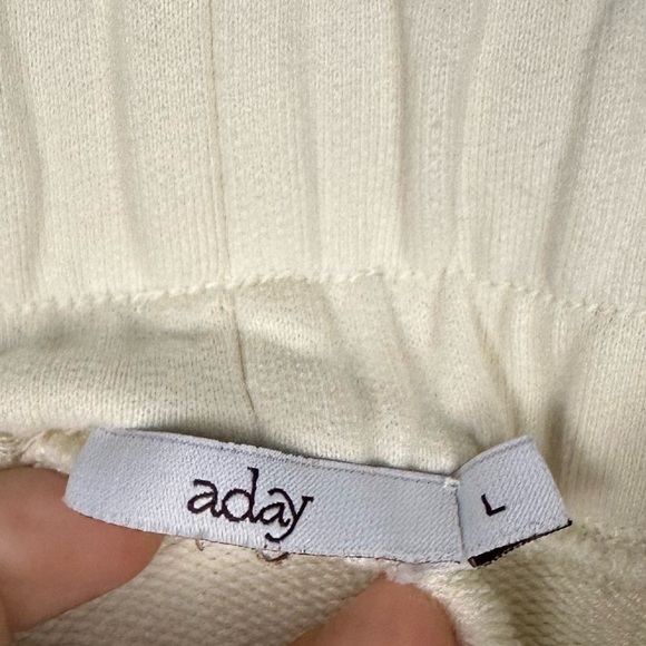 Aday Oat Perfect Walk High Rise Terry Tencel Cotton Lounge Jogger Sz L - Picture 11 of 13